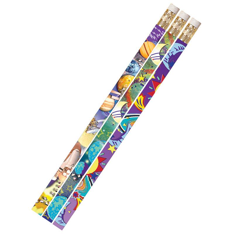 Galaxy Galore Motivational/Fun Pencils, 12 Per Pack, 12 Packs. Picture 2