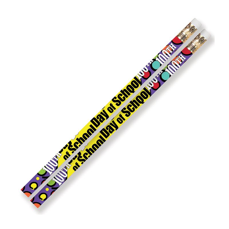 100th Day Of School Motivational Pencils, 12 Per Pack, 12 Packs. Picture 2