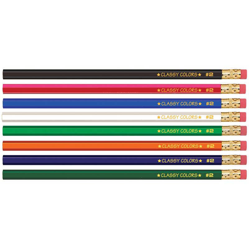 No. 2 Wood Case Hex Pencil, Assorted Colors, 12 Per Pack, 12 Packs. Picture 2