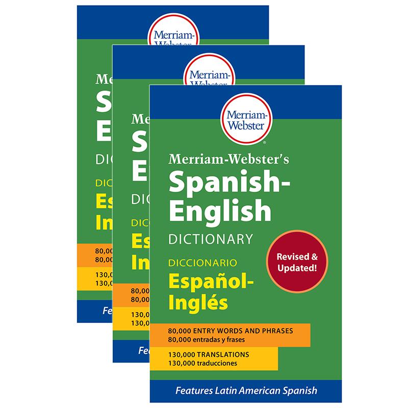 Merriam-Webster's Spanish-English Dictionary, Mass Market Paperback, Pack of 3. Picture 2
