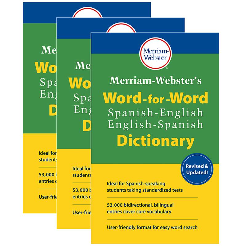 Merriam-Webster's Word-for-Word Spanish-English Dictionary, Pack of 3. Picture 2