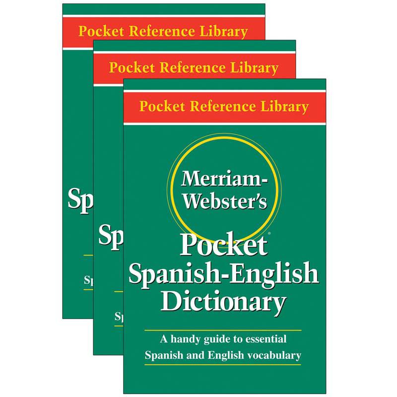Pocket Spanish-English Dictionary, Paperback, Pack of 3. Picture 2