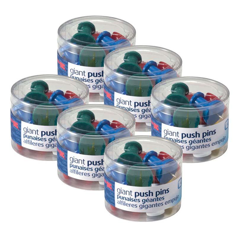 Giant Push Pins, 12 Per Pack, 6 Packs. Picture 2