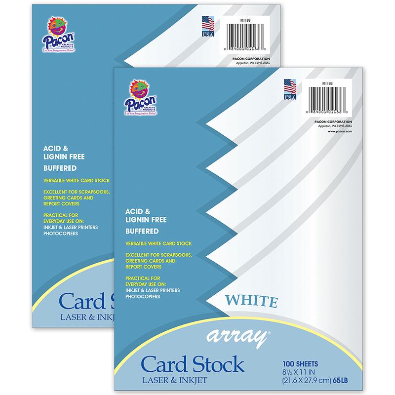 Card Stock, Classic White, 8-1/2" x 11", 100 Sheets Per Pack, 2 Packs. Picture 2