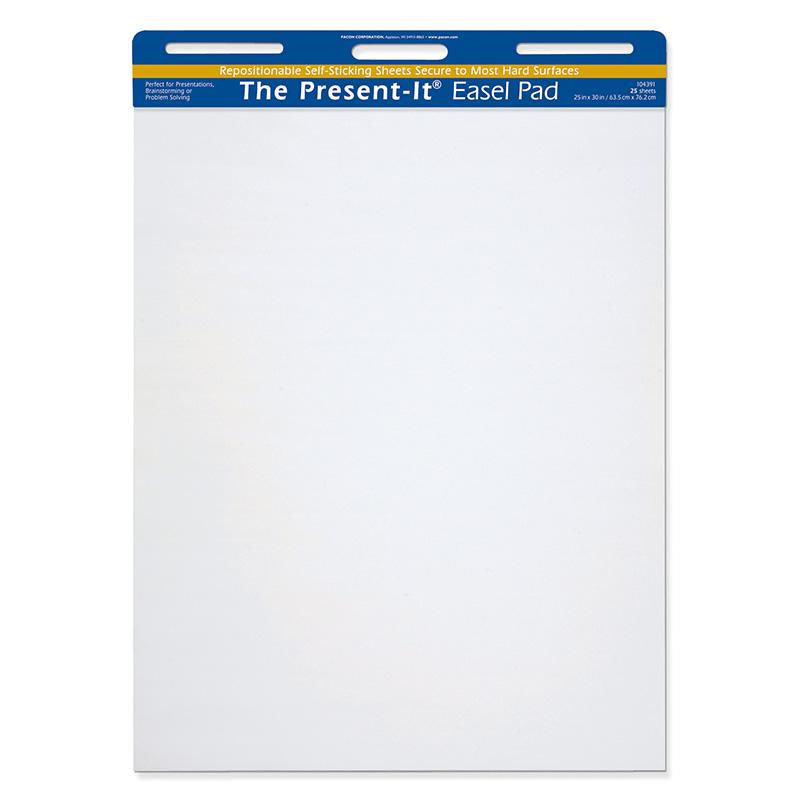 Easel Pad, Self-Adhesive, White, Unruled 25" x 30", 25 Sheets, Pack of 2. Picture 2
