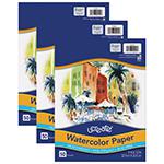 Watercolor Paper, White, 90lb., 9" x 12", 50 Sheets Per Pack, 3 Packs. Picture 2