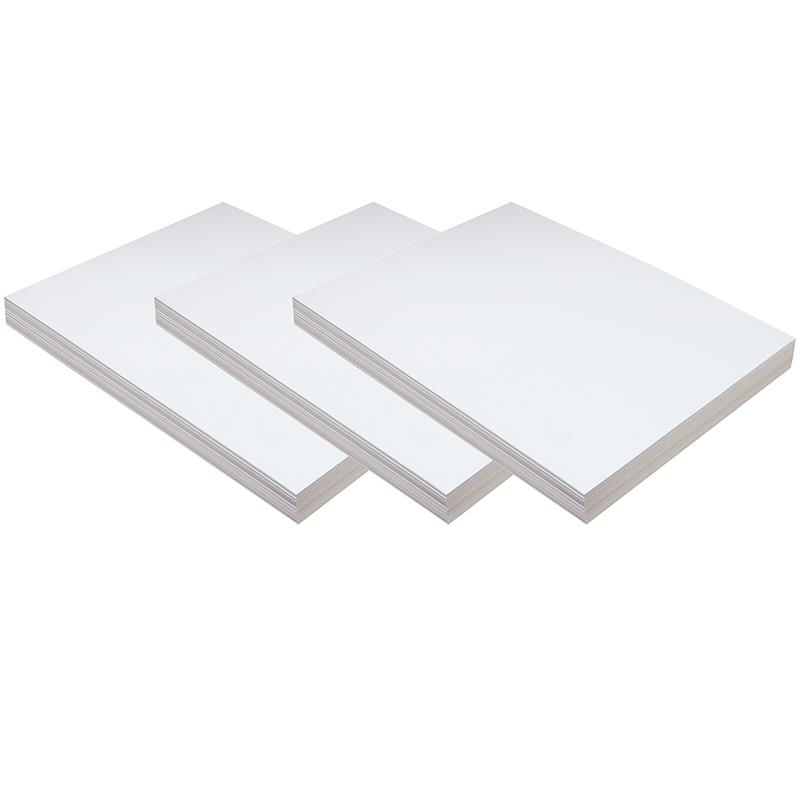 Medium Weight Tagboard, White, 9" x 12", 100 Sheets Per Pack, 3 Packs. Picture 2