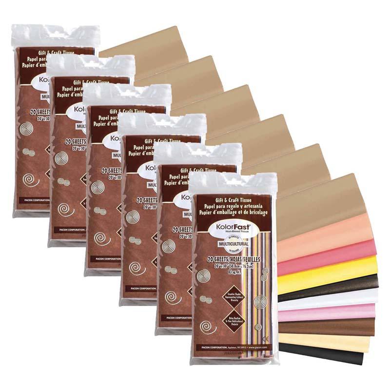 Multi-Cultural Tissue Assortment, 10 20" x 30", 20 Sheets Per Pack, 6 Packs. Picture 2