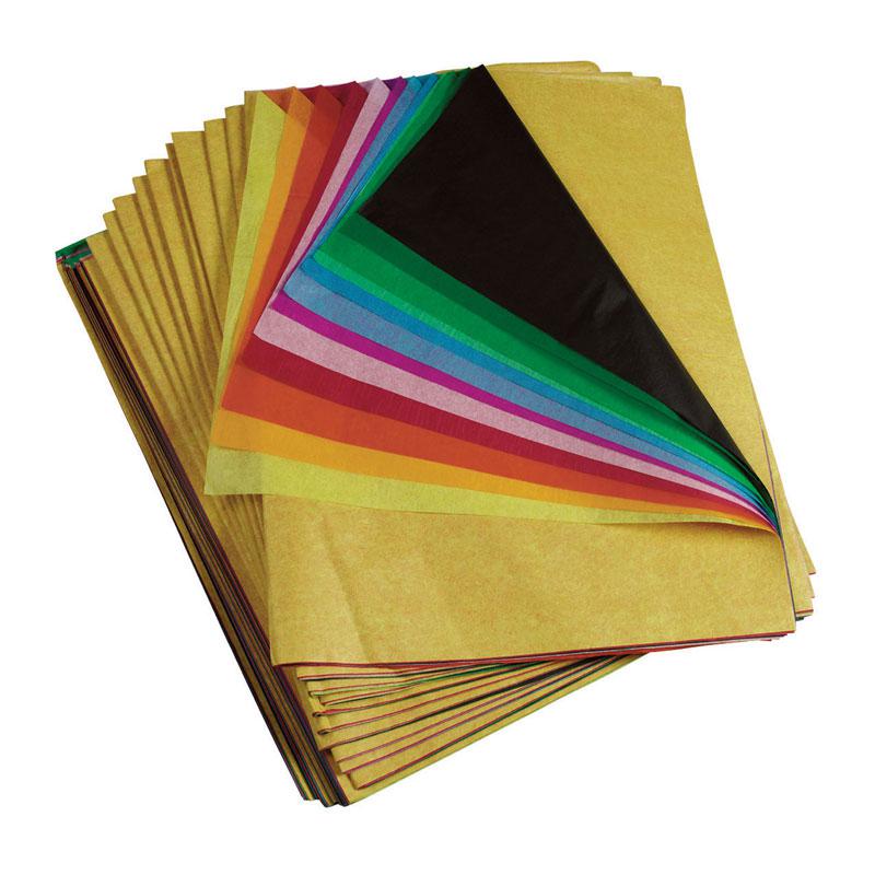 Deluxe Bleeding Art Tissue, 12 Color Rainbow Ream, 20" x 30", 480 Sheets. Picture 2