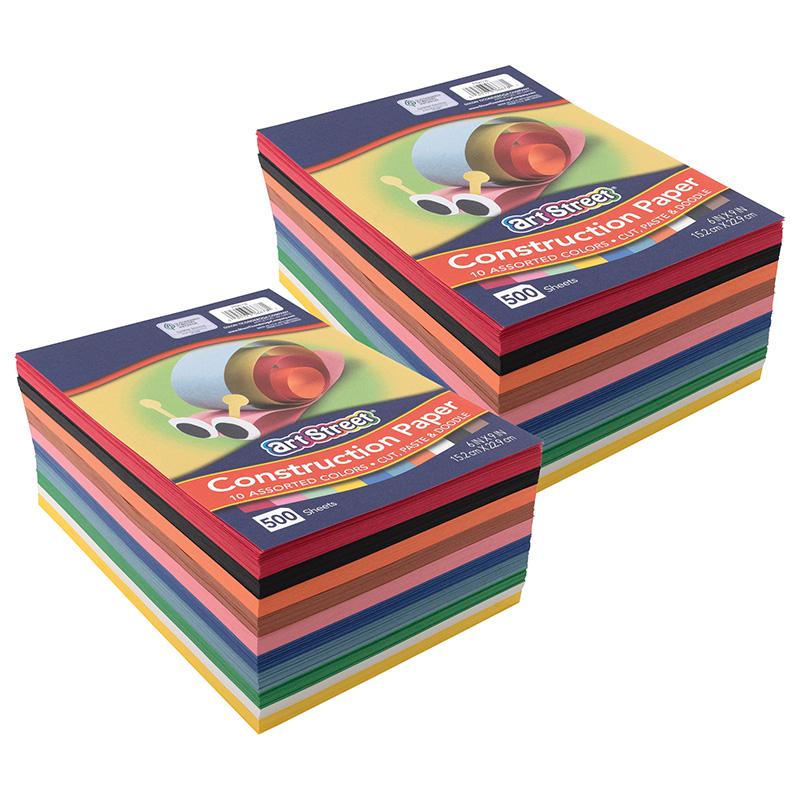 Lightweight Construction Paper, 10 6" x 9", 500 Sheets Per Pack, 2 Packs. Picture 2