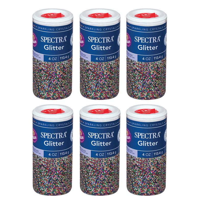 Glitter, Multi-Color, 4 oz. Per Jar, 6 Jars. Picture 2