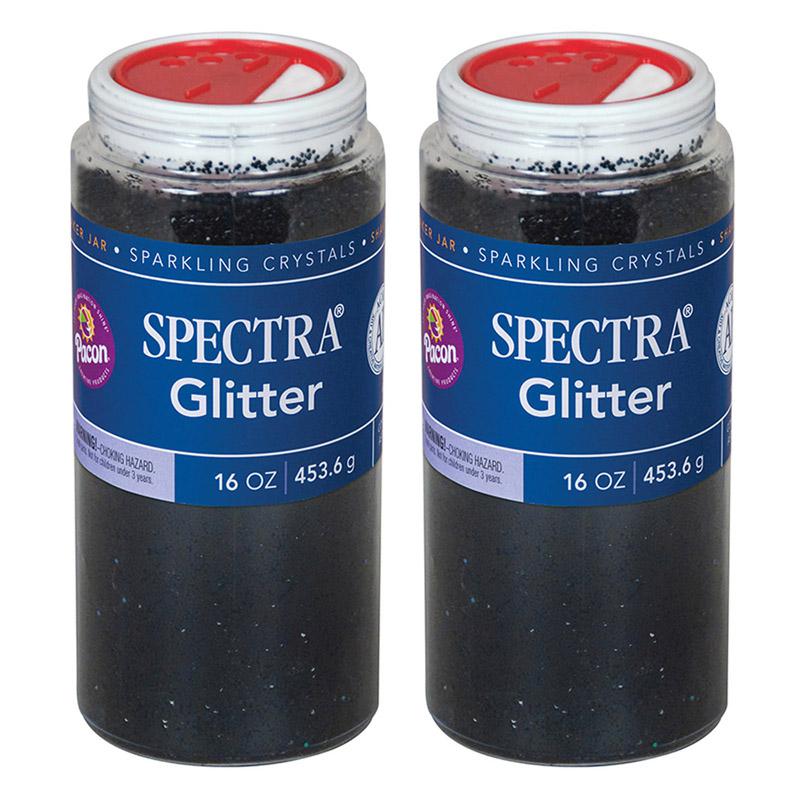 Glitter, Black, 1 lb. Per Jar, 2 Jars. Picture 2