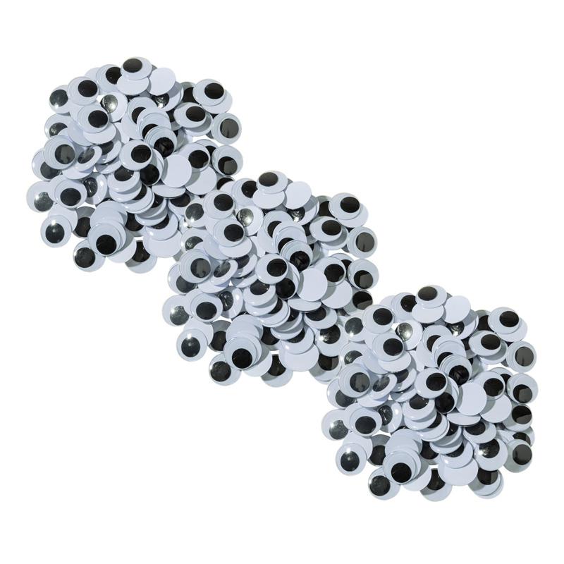 Wiggle Eyes, Black, 20 mm, 100 Per Pack, 3 Packs. Picture 2