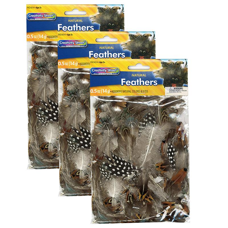 Natural Feathers, Natural Assorted Colors, Assorted Sizes, 1/2 oz.. Picture 2