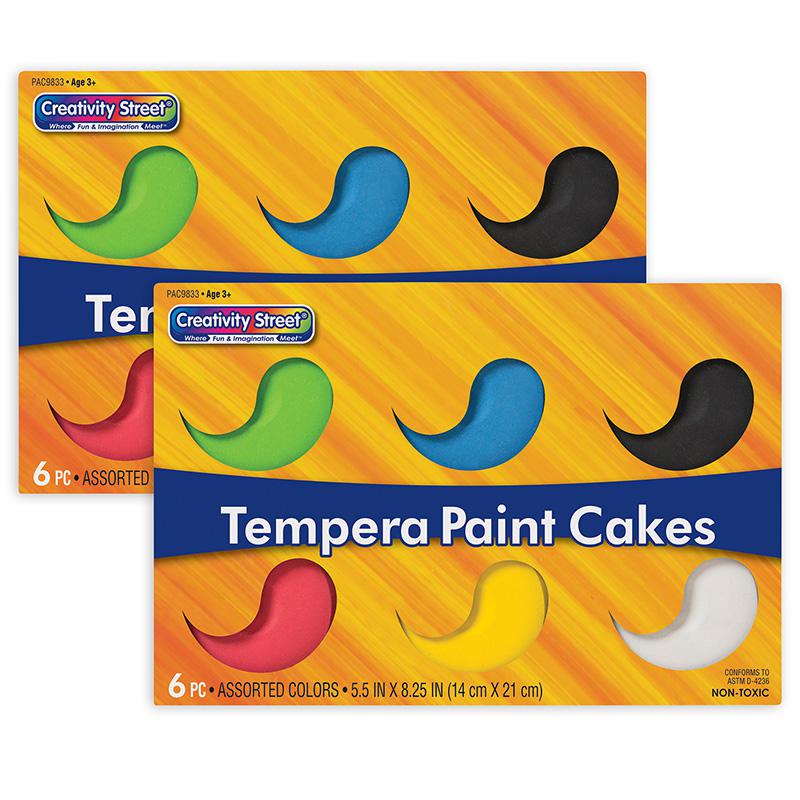 Tempera Cakes, 6 Assorted Colors, 2 Sets. Picture 2