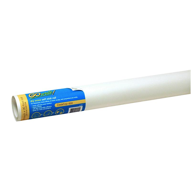 Dry Erase Roll, Self-Adhesive, White, 18" x 20', 1 Roll. Picture 2