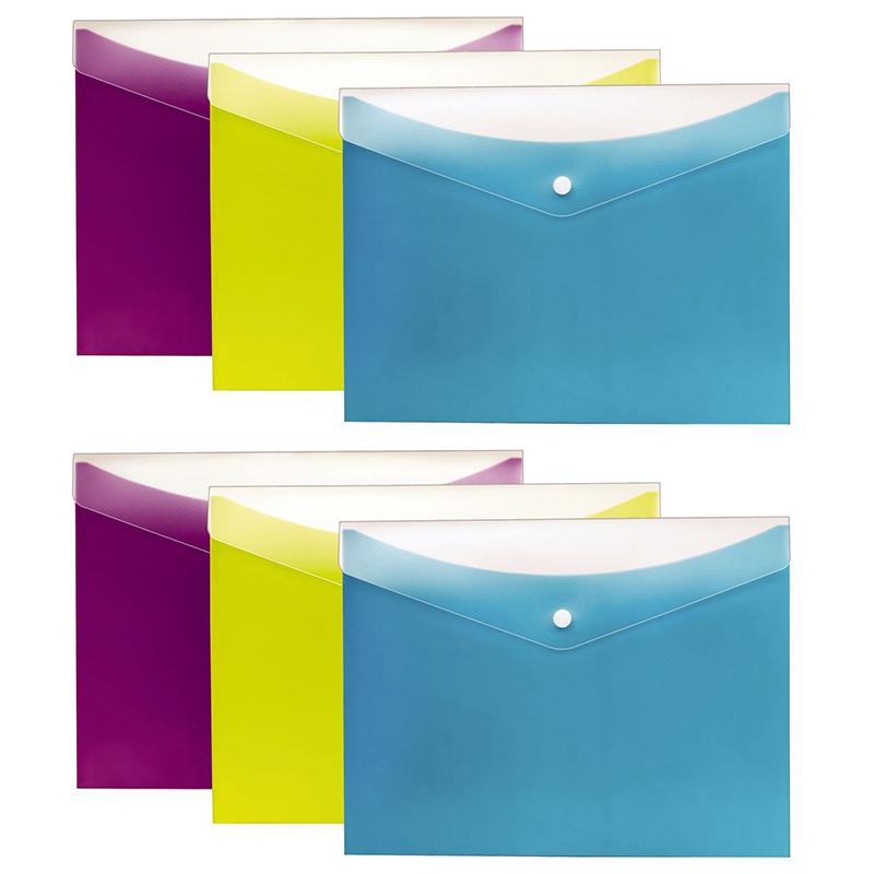 Dual Pocket Snap Poly Envelope, Letter Size, 3 Per Pack, 2 Packs. Picture 2