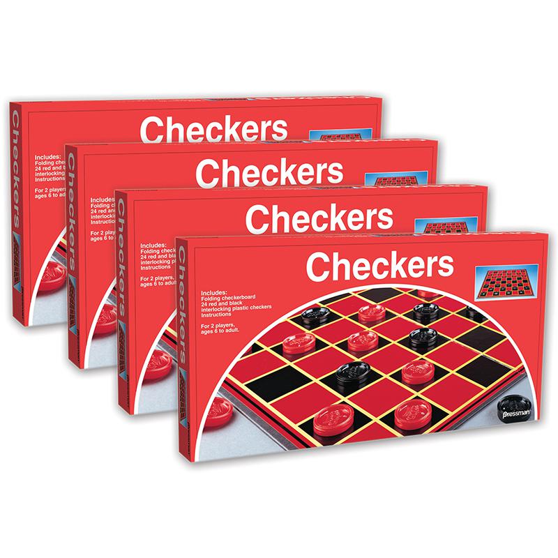 Checkers Game, Pack of 4. Picture 2