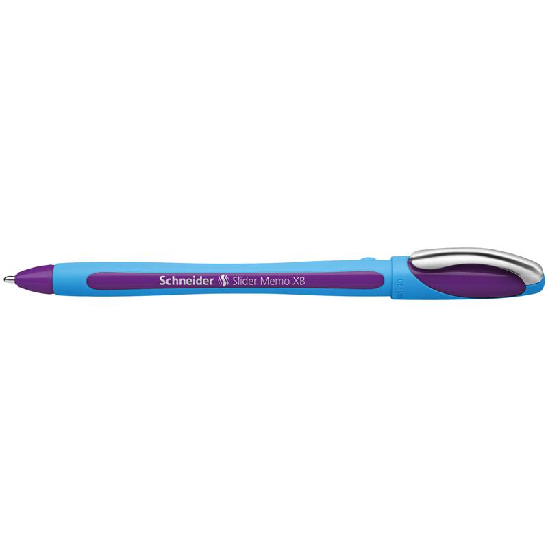 Slider Memo XB Ballpoint Pen, 1.4 mm, Violet Ink, Box of 10 Pens. Picture 2