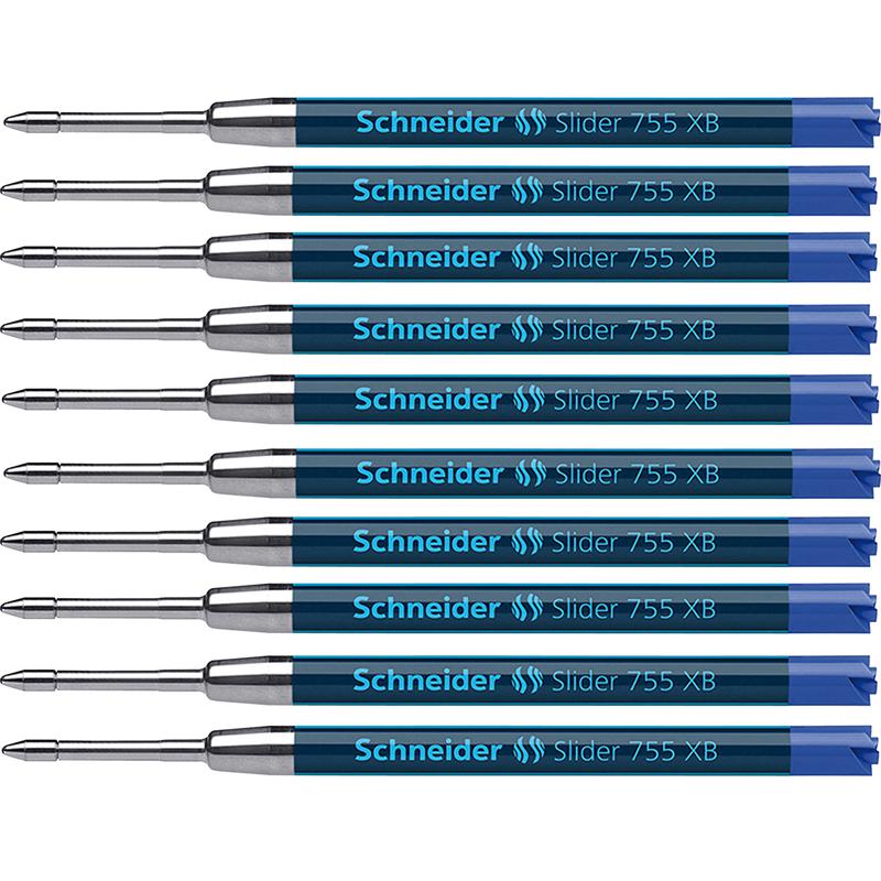 Slider 755 XB Ballpoint Pen Refill, Viscoglide Ink, Blue, Pack of 10. Picture 2