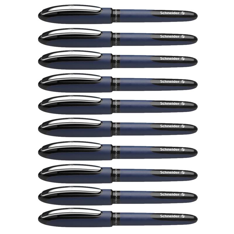 One Business Rollerball Pens, 0.6mm, Black, Pack of 10. Picture 2