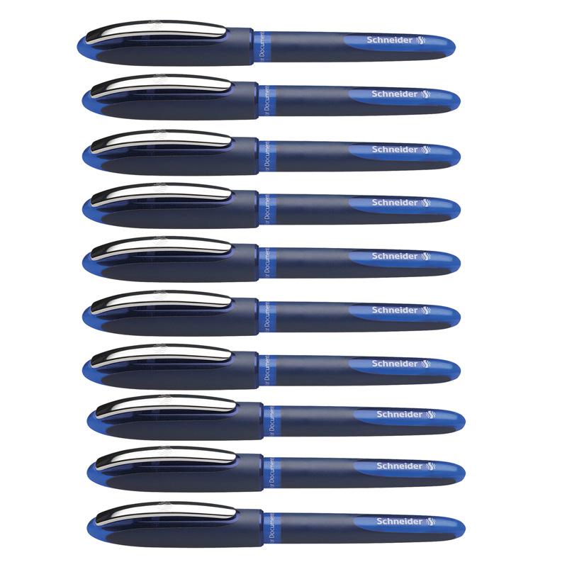 One Business Rollerball Pens, 0.6mm, Blue, Pack of 10. Picture 2