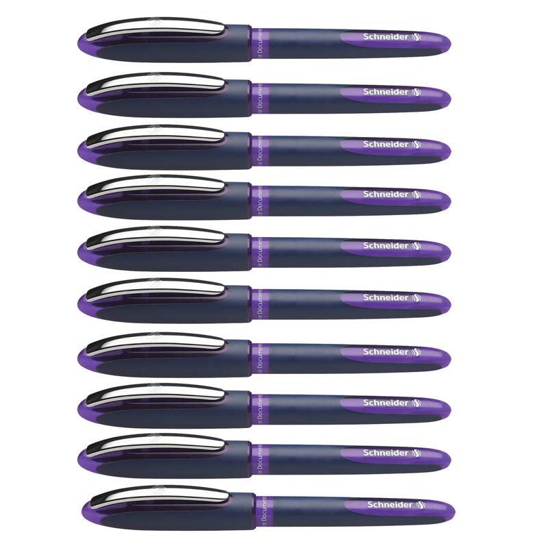 One Business Rollerball Pens, 0.6mm, Violet, Pack of 10. Picture 2
