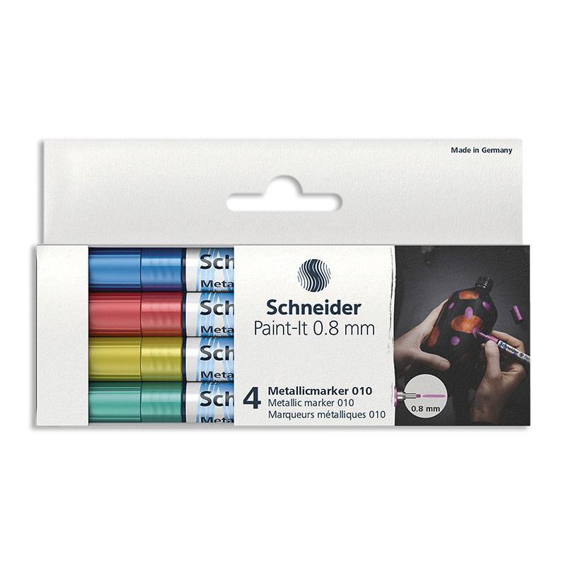Paint-It 010 Metallic Markers, 0.8 mm Tip, Wallet, 4 Assorted Ink Colors (Set 2). Picture 2
