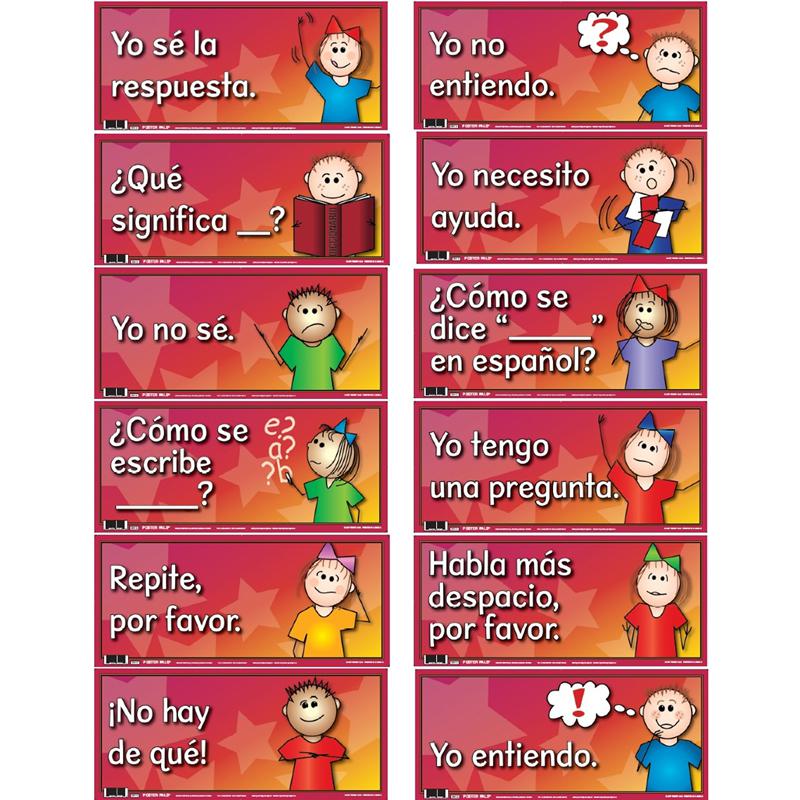 Spanish Anchor Charts, 18" x 8", Set of 12. Picture 2