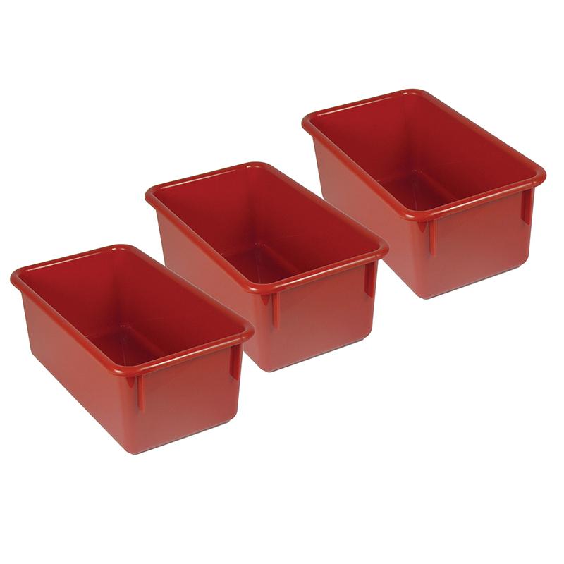 Stowaway Tray no Lid, Red, Pack of 3. Picture 2