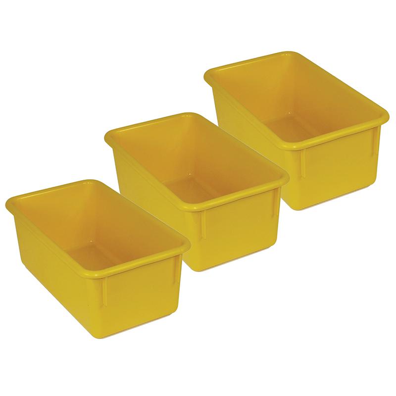 Stowaway Tray no Lid, Yellow, Pack of 3. Picture 2