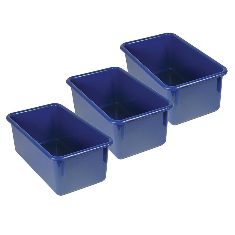 Stowaway Tray no Lid, Blue, Pack of 3. Picture 2