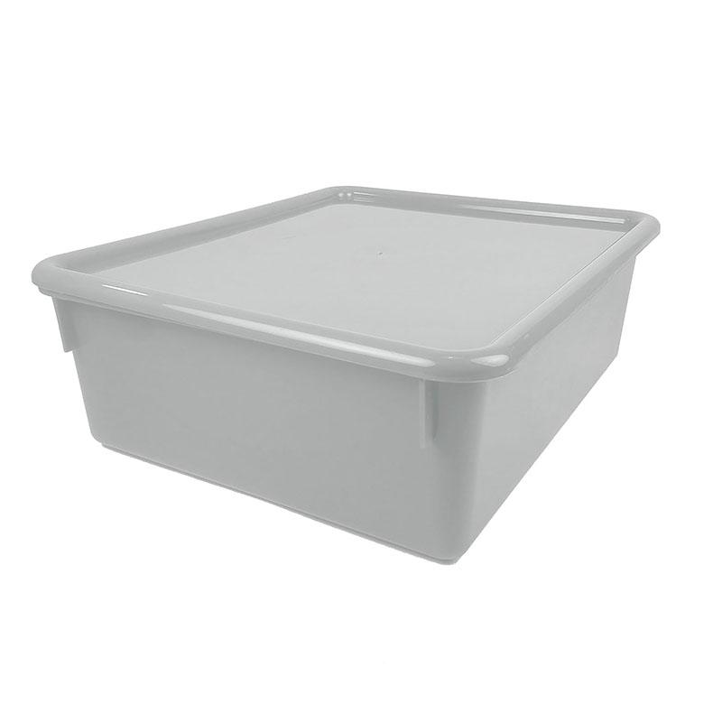 Double Stowaway Tray with Lid, White. Picture 2