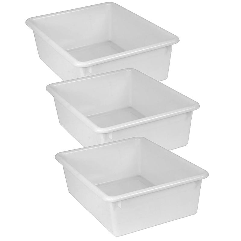 Double Stowaway Tray Only, White, Pack of 3. Picture 2