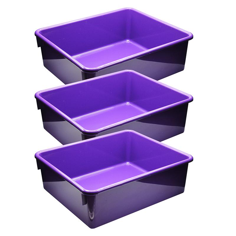 Double Stowaway Tray Only, Purple, Pack of 3. Picture 2
