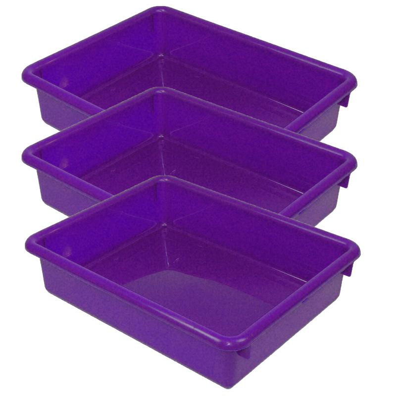 Stowaway 3" Letter Tray no Lid, Purple, Pack of 3. Picture 2