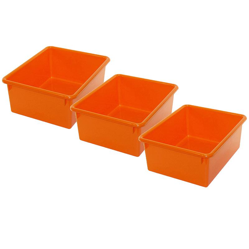 Stowaway 5" Letter Box no Lid, Orange, Pack of 3. Picture 2