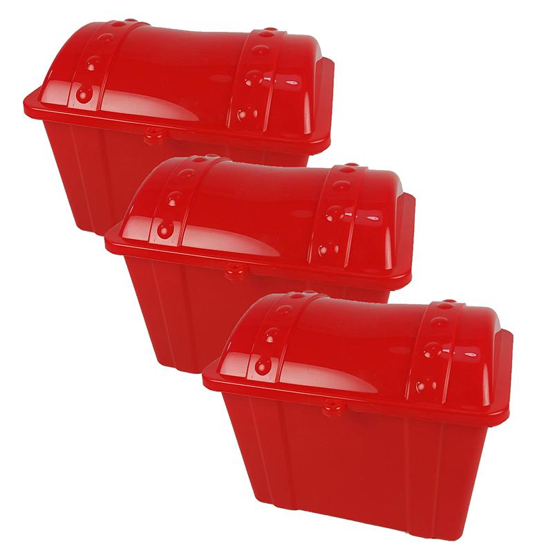Jr. Treasure Chest, Red, Pack of 3. Picture 2
