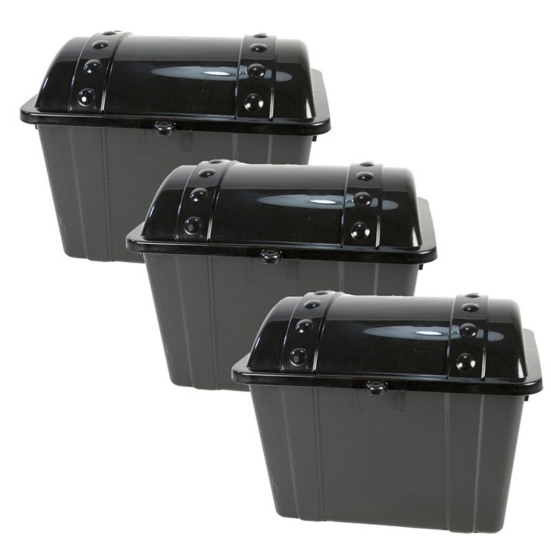 Jr. Treasure Chest, Black, Pack of 3. Picture 2