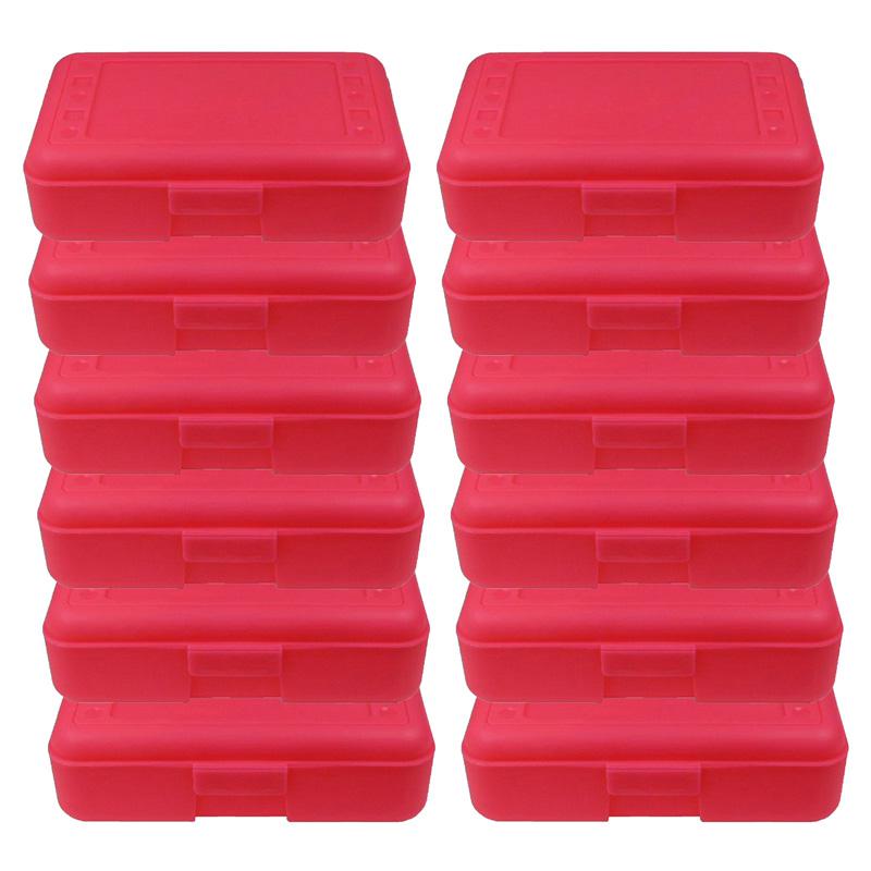 Pencil Box, Hot Pink, Pack of 12. Picture 2
