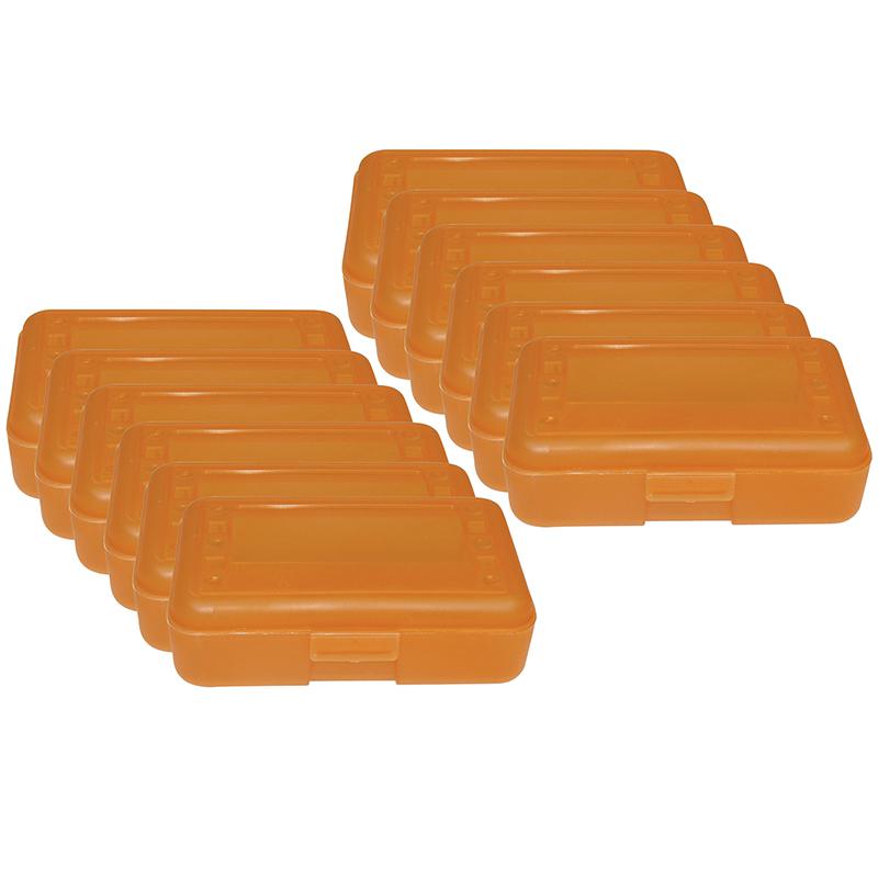 Pencil Box, Tangerine, Pack of 12. Picture 2
