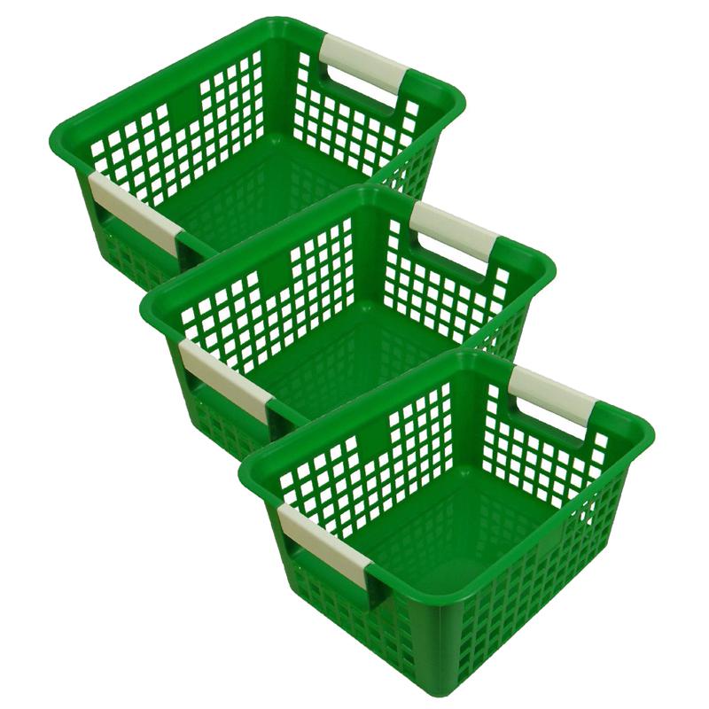 Tattle Book Basket, Green, Pack of 3. Picture 2