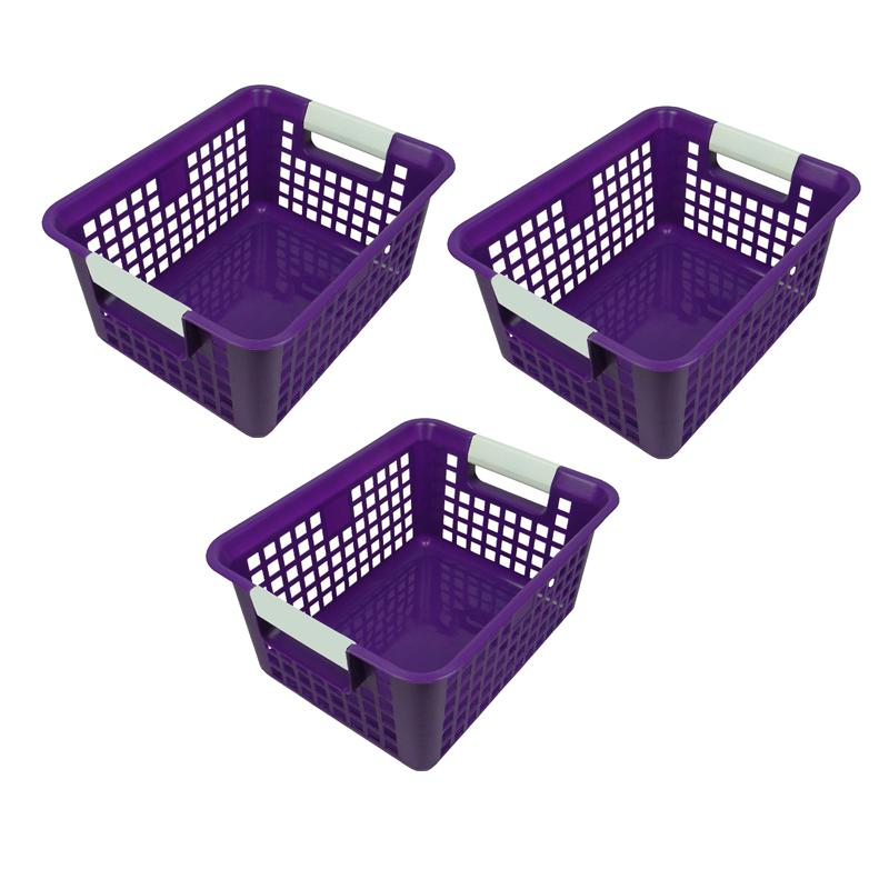 Tattle Book Basket, Purple, Pack of 3. Picture 2