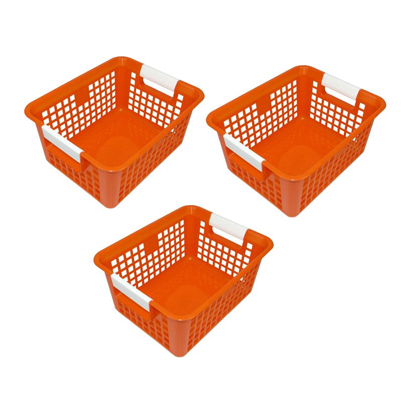 Tattle Book Basket, Orange, Pack of 3. Picture 2