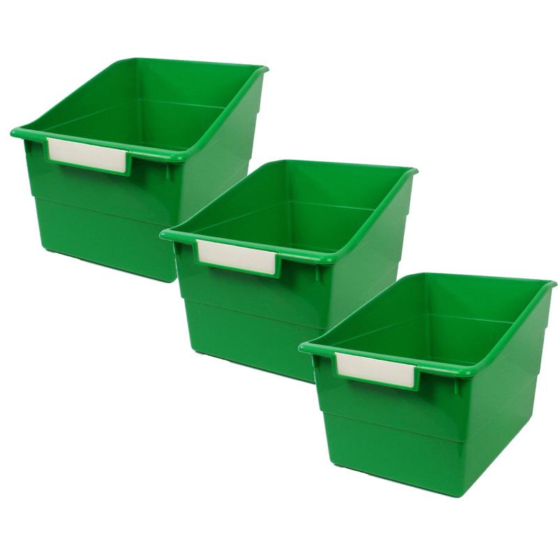 Tattle Wide Shelf File, Green, Pack of 3. Picture 2