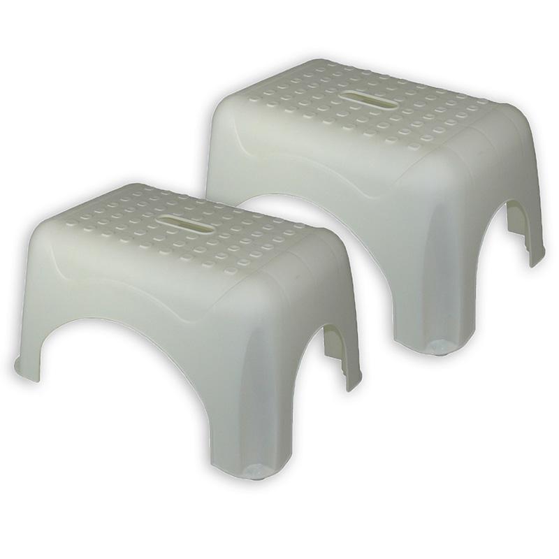 Step Stool, White, Pack of 2. Picture 2