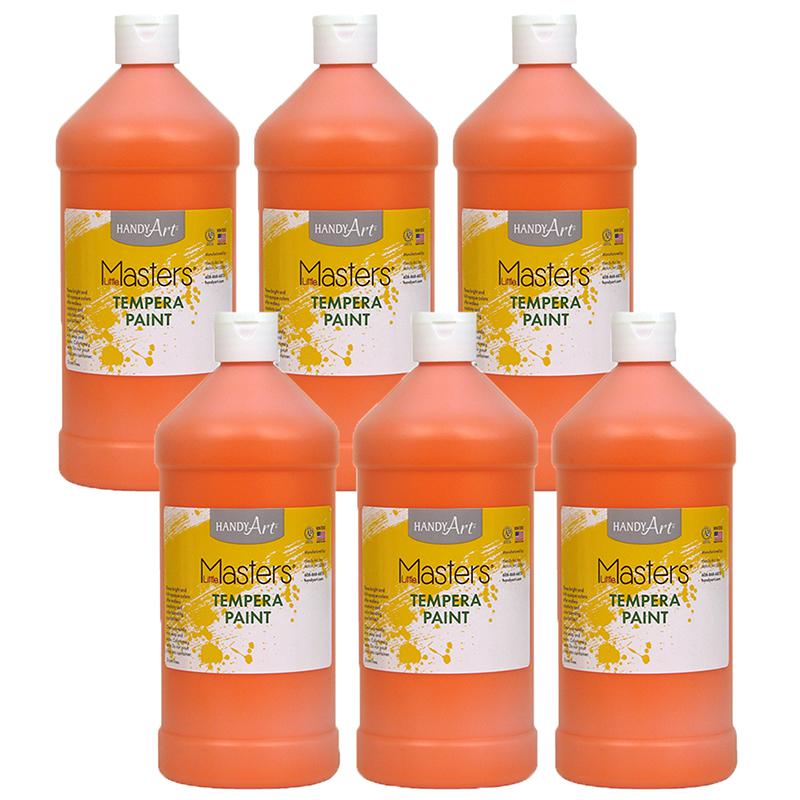 Little Masters Tempera Paint, Orange, 32 oz., Pack of 6. Picture 2