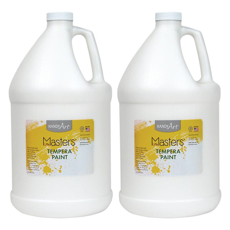 Little Masters Tempera Paint, White, Gallon, Pack of 2. Picture 2