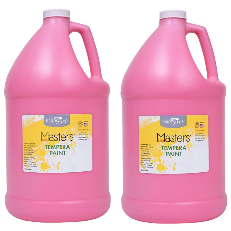Little Masters Tempera Paint, Pink, Gallon, Pack of 2. Picture 2