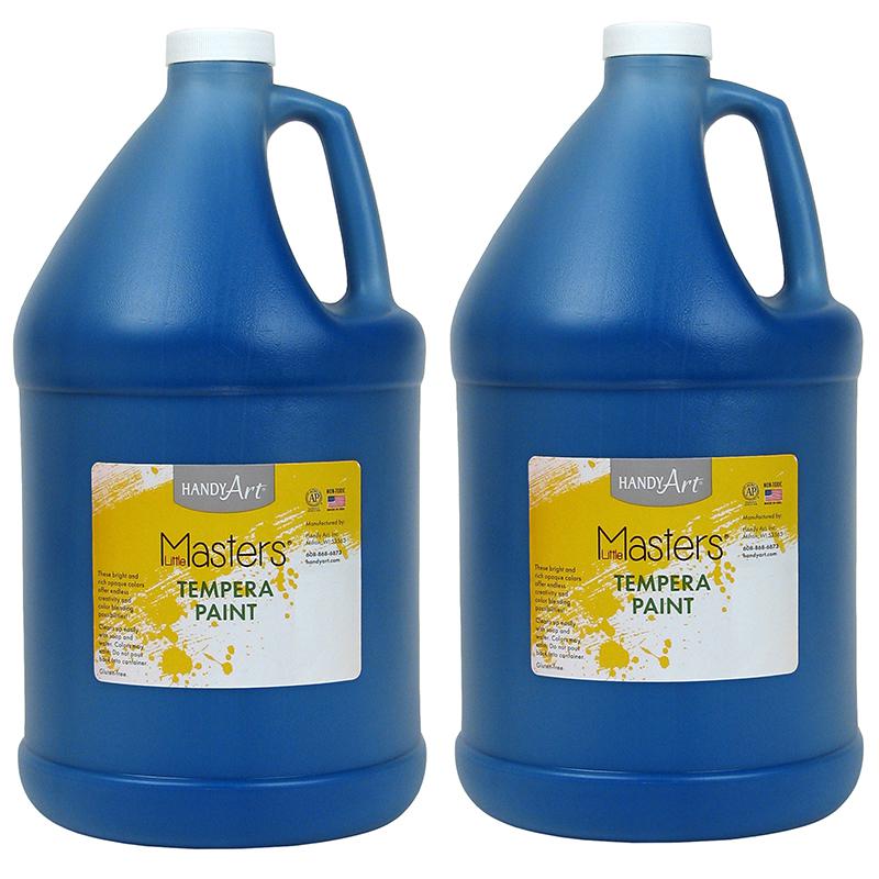 Little Masters Tempera Paint, Blue, Gallon, Pack of 2. Picture 2